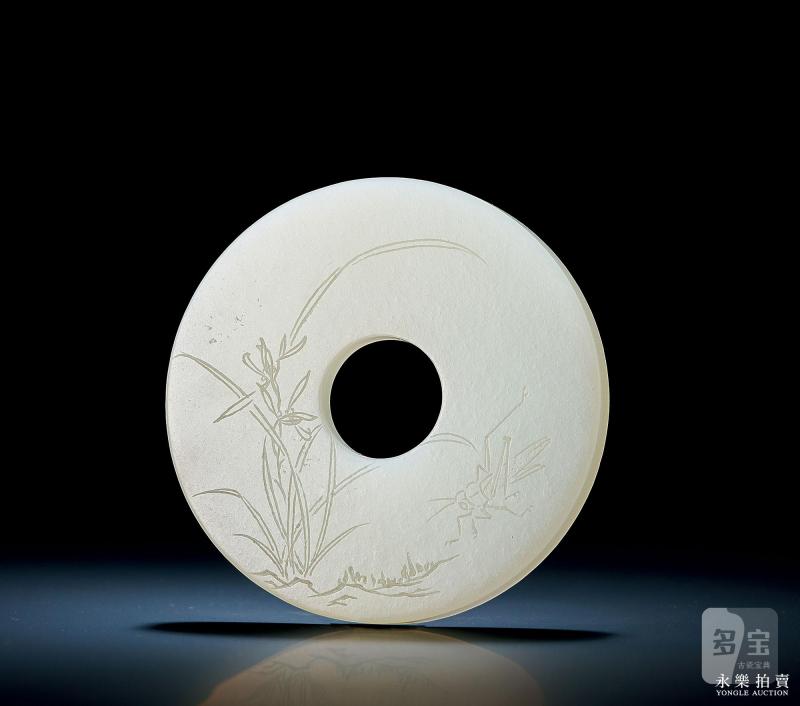 清 白玉兰花诗文环